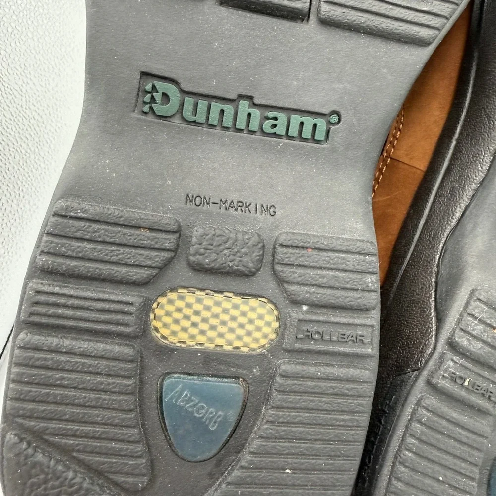 Dunham Windsor Brown Leather Waterproof Walking Shoes Mens 8 D ABZORB Rollbar